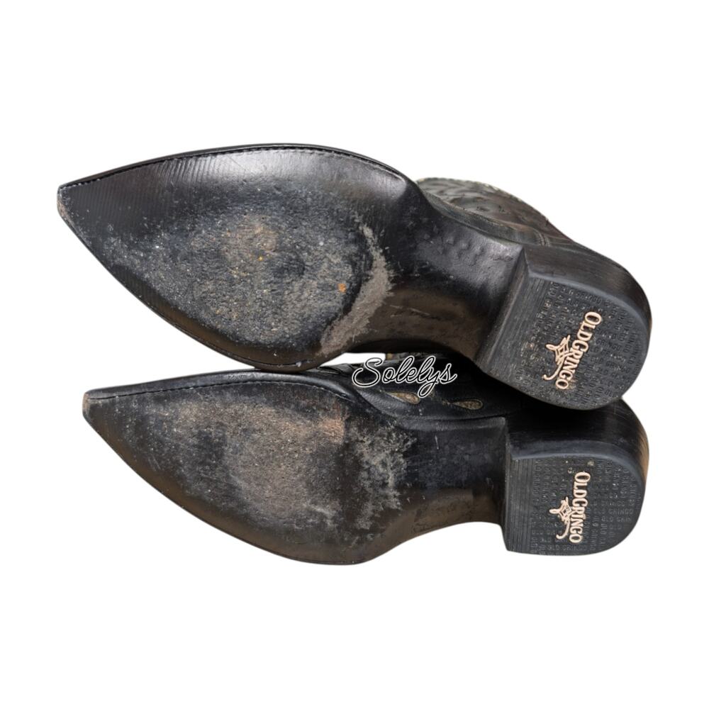 Old Gringo Tino Tino Inlay Cutout Mid-Calf Pointed Toe Western Bootie Womens 7.5 - Picture 8 of 10